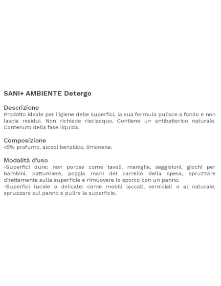 sani+ detergo - 250ml - pulisce ed igienizza le superfici - antibatterico: tuttocasashop.it: pulizia e cura della casa