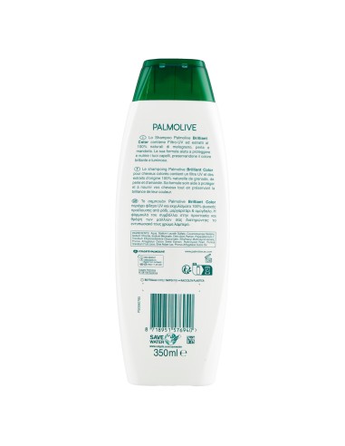 palmolive shampoo 350ml - capelli colorati - brilliant color: tuttocasashop.it: igiene e cura della persona