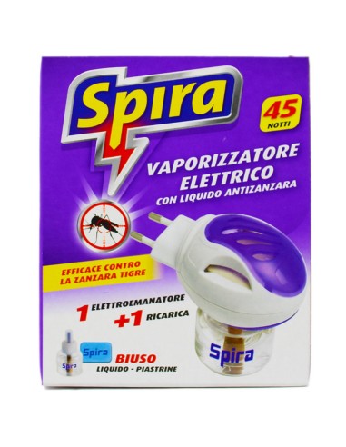 spira elettroemanatore antizanzare liquido - 45 notti - biuso: tuttocasashop.it: pulizia e cura della casa