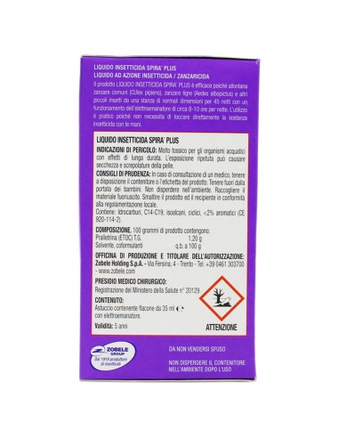 spira elettroemanatore antizanzare liquido - 45 notti - biuso: tuttocasashop.it: pulizia e cura della casa
