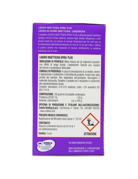 spira elettroemanatore antizanzare liquido - 45 notti - biuso: tuttocasashop.it: pulizia e cura della casa