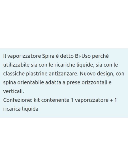 spira elettroemanatore antizanzare liquido - 45 notti - biuso: tuttocasashop.it: pulizia e cura della casa