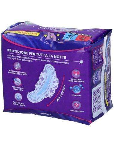 lines seta ultra assorbenti - 8 pezzi - notte con ali: tuttocasashop.it: igiene e cura della persona