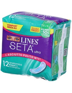 lines seta ultra assorbenti - 12 pezzi - anatomico - verde: tuttocasashop.it: igiene e cura della persona