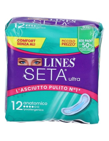 lines seta ultra assorbenti - 12 pezzi - anatomico - verde: tuttocasashop.it: igiene e cura della persona