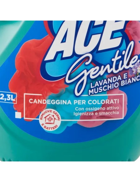 ace gentile candeggina delicata 2300ml oxy color - lavanda e muschio bianco: tuttocasashop.it: prodotti per bucato e tessuti