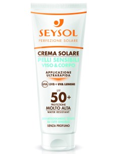seysol crema solare pelli sensibili viso & corpo 125ml - spf 50+ molto alta: tuttocasashop.it: igiene e cura della persona