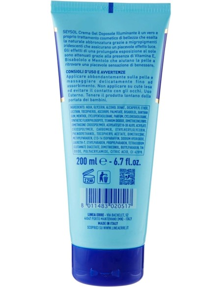 seysol crema gel doposole 200ml - illuminante - idratante rinfrescante: tuttocasashop.it: igiene e cura della persona