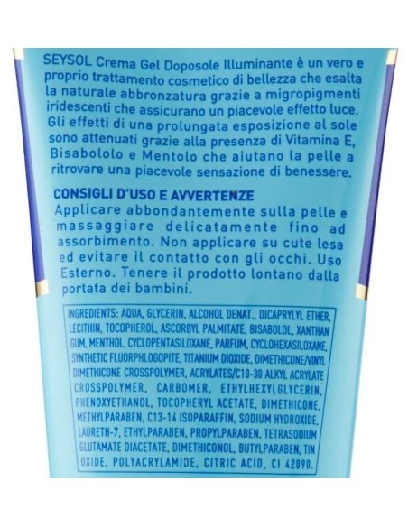 seysol crema gel doposole 200ml - illuminante - idratante rinfrescante: tuttocasashop.it: igiene e cura della persona