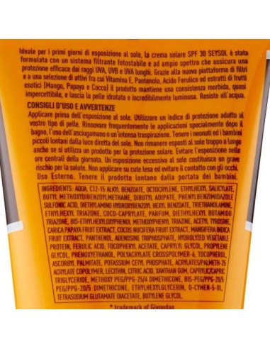 seysol crema solare 150ml - water resistant - spf 30 - protezione alta: tuttocasashop.it: igiene e cura della persona