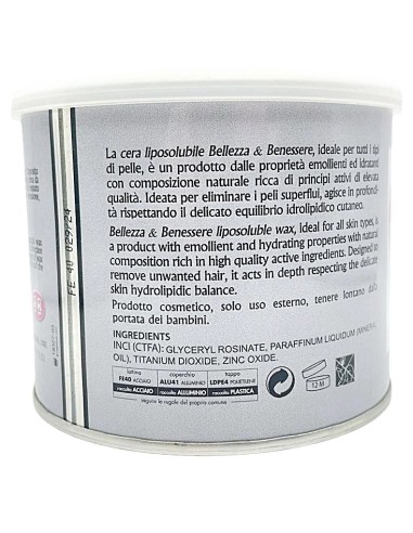 b&b bellezza benessere cera depilatoria liposolubile 400ml - zinco: tuttocasashop.it: igiene e cura della persona
