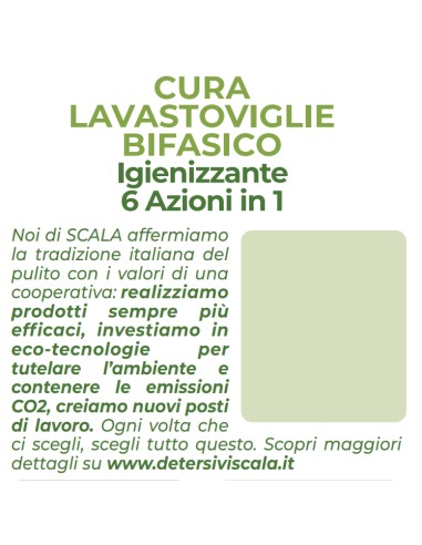 scala curalavastoviglie bifasico - 250ml - igienizzante 6 azioni in 1: tuttocasashop.it: pulizia e cura della casa