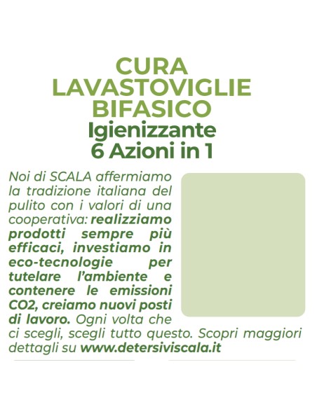 scala curalavastoviglie bifasico - 250ml - igienizzante 6 azioni in 1: tuttocasashop.it: pulizia e cura della casa