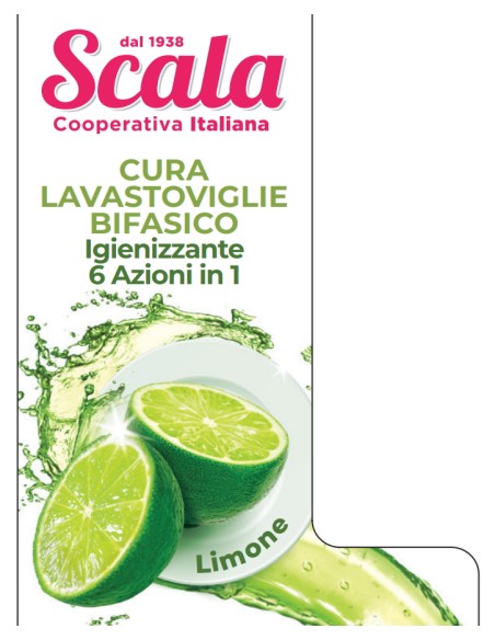 scala curalavastoviglie bifasico - 250ml - igienizzante 6 azioni in 1: tuttocasashop.it: pulizia e cura della casa