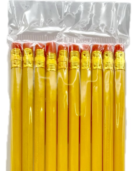 10 matite da disegno da 19cm con gomma: tuttocasashop.it: altro - bazar