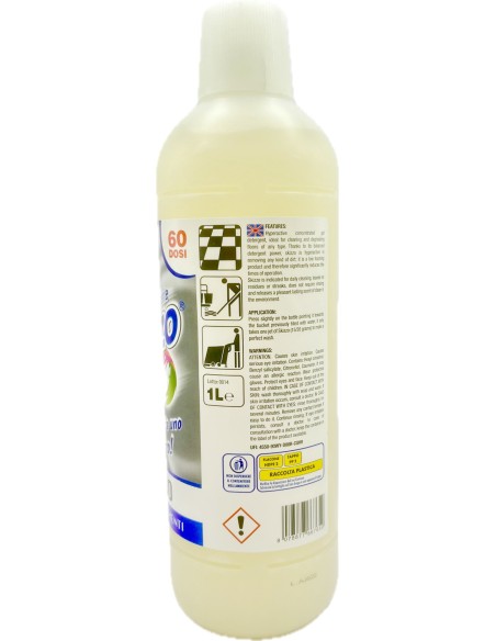 skizzo detergente pavimenti iperattivo profumato 1 litro - 60 dosi - bianco: tuttocasashop.it: pulizia e cura della casa