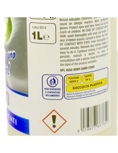 skizzo detergente pavimenti iperattivo profumato 1 litro - 60 dosi - bianco: tuttocasashop.it: pulizia e cura della casa