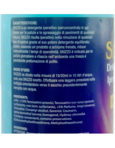 skizzo detergente pavimenti iperattivo profumato 1 litro - 60 dosi - sharem: tuttocasashop.it: pulizia e cura della casa