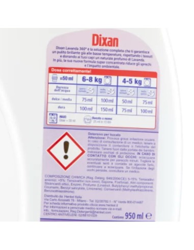 dixan detersivo lavatrice liquido 19 lavaggi - 950ml - lavanda: tuttocasashop.it: prodotti per bucato e tessuti