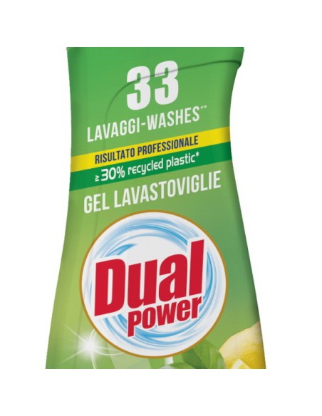 dual power detersivo gel lavastoviglie - 660ml 33 lavaggi - limone: tuttocasashop.it: pulizia e cura della casa