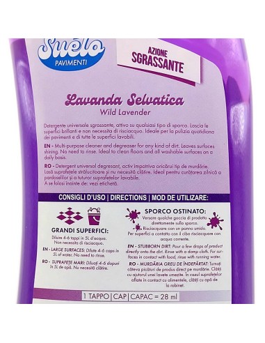 suelo pavimenti detergente lavapavimenti - 1 litro - lavanda selvatica: tuttocasashop.it: pulizia e cura della casa