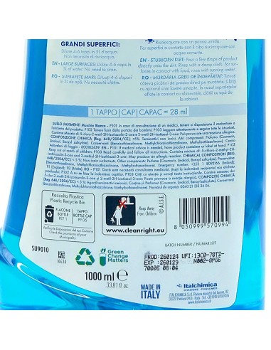 suelo pavimenti detergente lavapavimenti - 1 litro - muschio bianco: tuttocasashop.it: pulizia e cura della casa