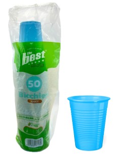 the best 50 bicchieri monouso in plastica - 200cc - azzurro: tuttocasashop.it: carta & monouso