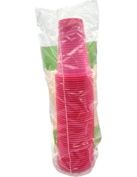 the best 50 bicchieri monouso in plastica - 200cc - fucsia: tuttocasashop.it: carta & monouso