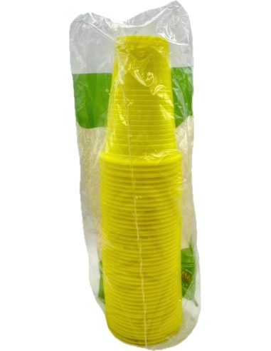 the best 50 bicchieri monouso in plastica - 200cc - giallo: tuttocasashop.it: carta & monouso