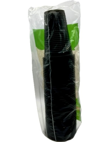 the best 50 bicchieri monouso in plastica - 200cc - nero: tuttocasashop.it: carta & monouso