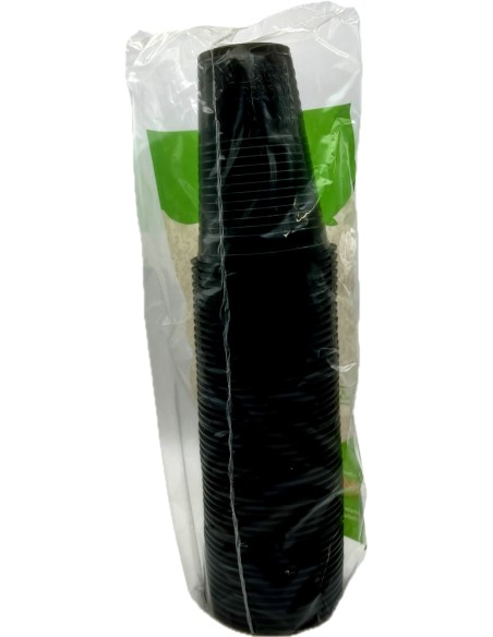 the best 50 bicchieri monouso in plastica - 200cc - nero: tuttocasashop.it: carta & monouso