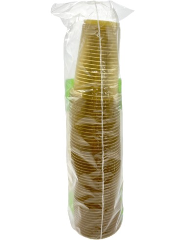 the best 50 bicchieri monouso in plastica - 200cc - oro: tuttocasashop.it: carta & monouso