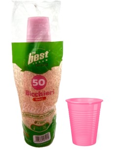 the best 50 bicchieri monouso in plastica - 200cc - rosa: tuttocasashop.it: carta & monouso