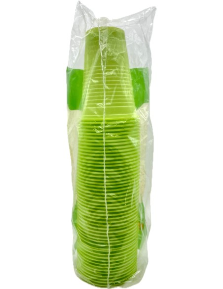 the best 50 bicchieri monouso in plastica - 200cc - verde: tuttocasashop.it: carta & monouso