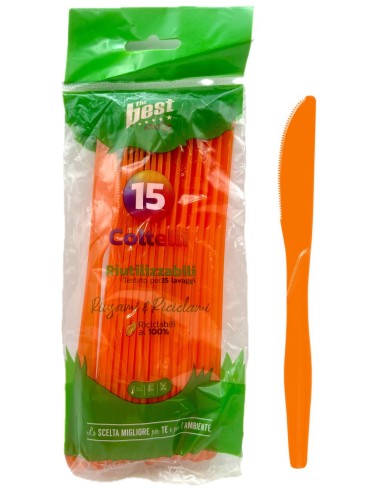 the best 15 coltelli monouso in plastica - 17cm - arancio: tuttocasashop.it: carta & monouso