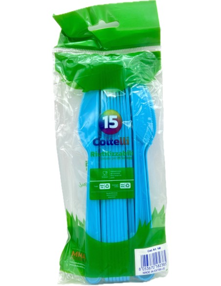 the best 15 coltelli monouso in plastica - 17cm - azzurro: tuttocasashop.it: carta & monouso