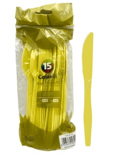 the best 15 coltelli monouso in plastica - 17cm - giallo: tuttocasashop.it: carta & monouso