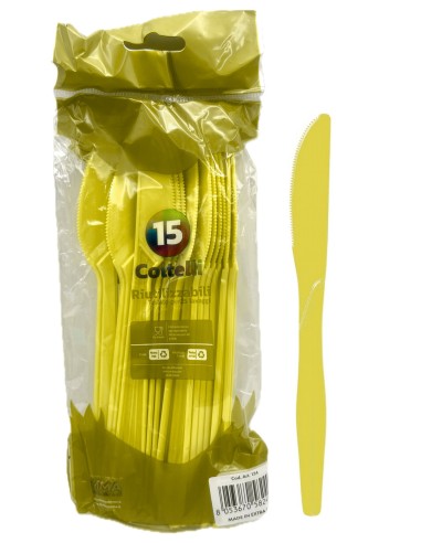 the best 15 coltelli monouso in plastica - 17cm - giallo: tuttocasashop.it: carta & monouso