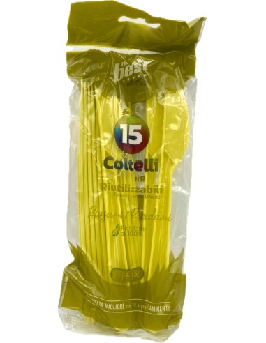 the best 15 coltelli monouso in plastica - 17cm - giallo: tuttocasashop.it: carta & monouso