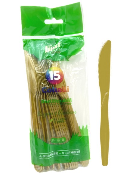 the best 15 coltelli monouso in plastica - 17cm - oro: tuttocasashop.it: carta & monouso