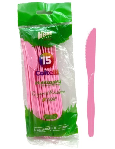 the best 15 coltelli monouso in plastica - 17cm - rosa: tuttocasashop.it: carta & monouso