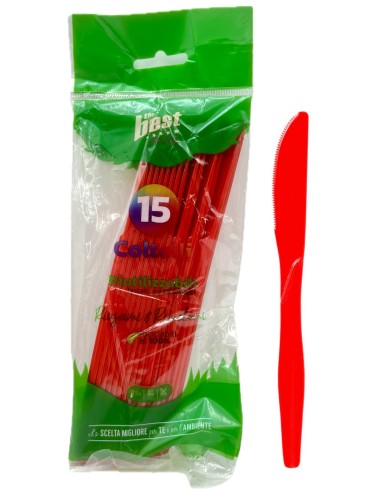 the best 15 coltelli monouso in plastica - 17cm - rosso: tuttocasashop.it: carta & monouso