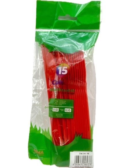 the best 15 coltelli monouso in plastica - 17cm - rosso: tuttocasashop.it: carta & monouso