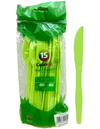 the best 15 coltelli monouso in plastica - 17cm - verde: tuttocasashop.it: carta & monouso
