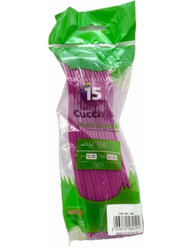 the best 15 cucchiai monouso in plastica - 17cm - fucsia: tuttocasashop.it: carta & monouso