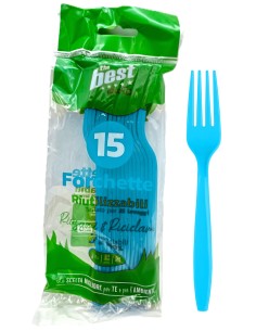 the best 15 forchette monouso in plastica - 17cm - azzurro: tuttocasashop.it: carta & monouso