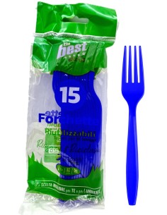 the best 15 forchette monouso in plastica - 17cm - blu: tuttocasashop.it: carta & monouso