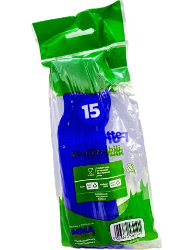 the best 15 forchette monouso in plastica - 17cm - blu: tuttocasashop.it: carta & monouso
