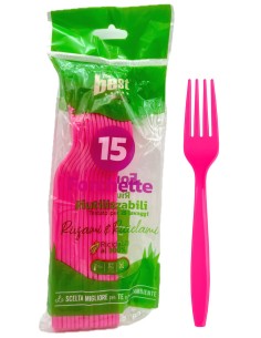 the best 15 forchette monouso in plastica - 17cm - fucsia: tuttocasashop.it: carta & monouso