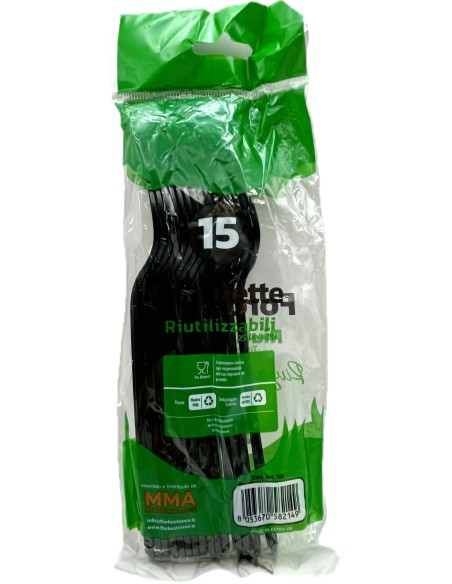 the best 15 forchette monouso in plastica - 17cm - nero: tuttocasashop.it: carta & monouso